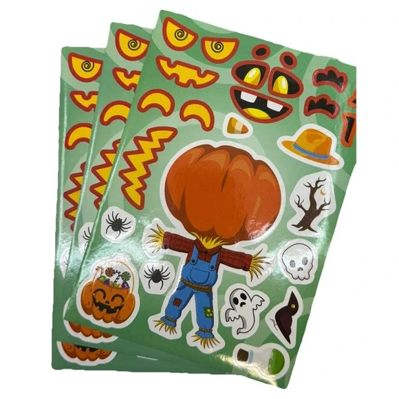 Make-a-face Sticker Stickers Sheets Make Your Halloween Monster 24 Sheets - Picture 13 of 16